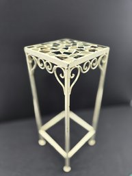 Metal Plant Stand With Wrapped Top Paper Design