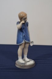 Royal Copenhagen Denmark Porcelain Figurine: Girl Crying Over Spilled Milk