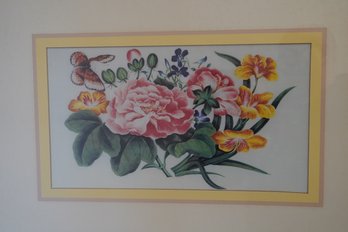 Gold Colored Frame Print Of Flowers