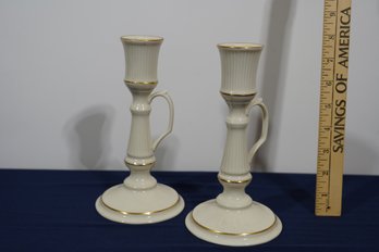 Pair Of Lenox Candle Holders