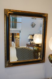 Gold & Black Wood Frame Mirror