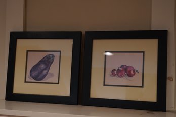 Pair Of Framed Decorative Vegetable Prints
