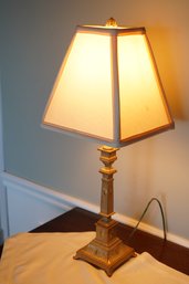 Gold Colored Metal Lamp