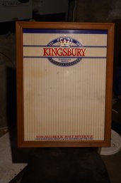 Plastic KINGSBURY Sign