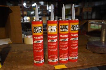 Lot Of 4 Brand New Liquid Nails Projects Strong Durable Bond