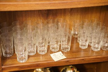 Set Of 30 Etched Glass Ice Tea Glasses