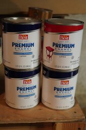 Lot Of 4 New Sealed Premium Enamel General Purpose Latex Paint