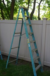 Werner Fiberglass Lightweight Blue Color 8 FT Ladder