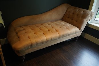 Brown Suede Chaise Lounge