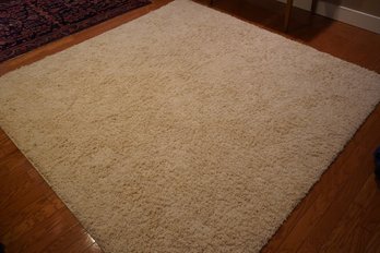 Cream Color Shaggy Style Area Rug (96x96 Inches)