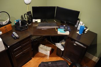 Corner Wood Desk (read Info)