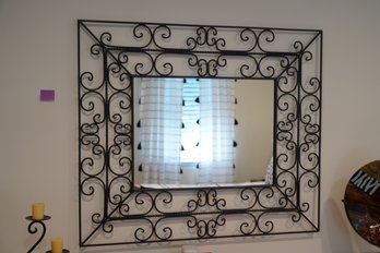 Metal Wire Frame Mirror