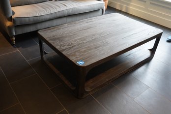 Beautiful Restoration Hardware Gray Tone  Wood Coffee Table