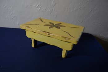 Wood Hand Painted Stool