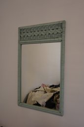 Wicker Framed Hanging Mirror