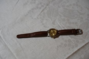 Vintage Bulova Watch With Leather Band