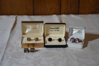 Lot Of 4 Sets Of Cufflinks, 3 With Box