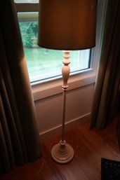 White Color Composite Wood Floor Lamp (60 Inches High)