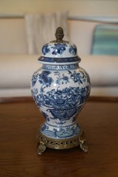 Asian Style Blue And White Flowering Ginger Jar