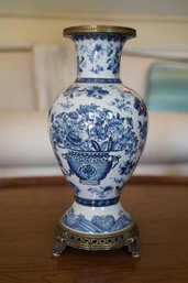 Gorgeous Asian Style Blue And White Porcelain Vase