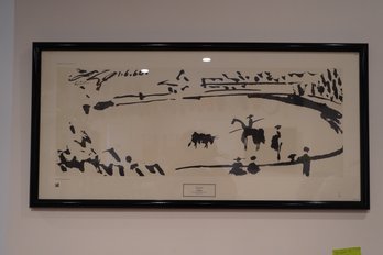 Pablo Picasso 'corrida' Ink Was 1960 Gallerie Lousie Leiris Print (36x38 Inches)