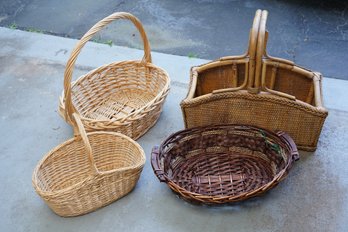 Lot Of 4 Wicker Baskets