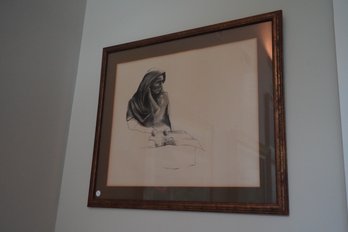 Harry Mccormick Lithograph, 'the Plach Woman' 26x23 Inches