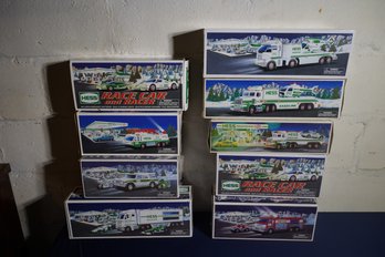 A Great Collection Of 9 Hess Trucks With Boxes