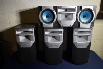 3 Wharfdale Zaidex S300 Speakers & Sub Woofer System