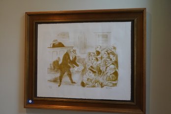 William Gropper 'Addressing The Jury' Signed Artist Proof (33x27 Inches)