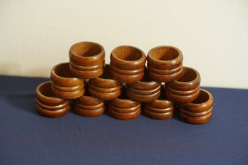 12 Pc. Wooden Napkin Holder Rings