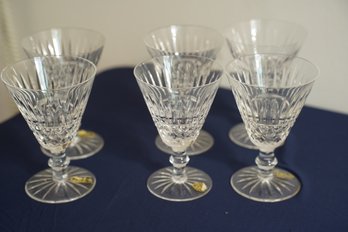 Set Of 6 Vintage Waterford Tramore Brilliant Claret Glasses