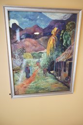 Excellent Framed Reproduction Of Paul Gauguin's 'Road In Tahiti' 1891