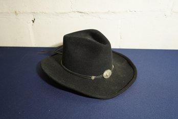 Stetson Rodeo Dr. Leather Cowboy Hat With Silver Tone Details