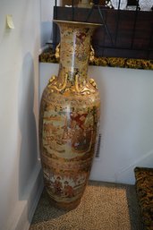 Marvelous Very Large Asian Satsuma Porcelain Vase