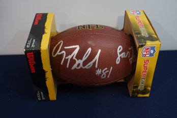 NFL Signed #81 Anquan Boldin Signed Football