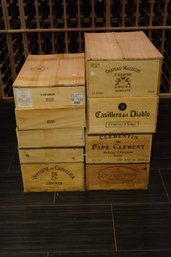 Lot Of Assorted Wood Empty Wine Bottles Boxes