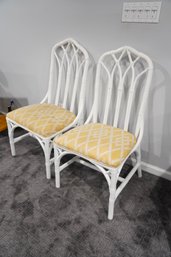 Pair Of Rattan Side Chairs