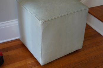 Square Leather Ottoman Or Seat