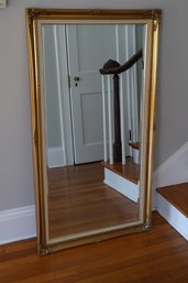 Beautiful Large Beveled Glass Mirror In Gilt Frame