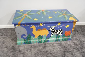 Painted Children's Toy Chest