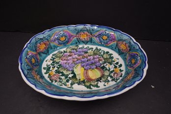 Large Floral Design Centerpiece Bowl