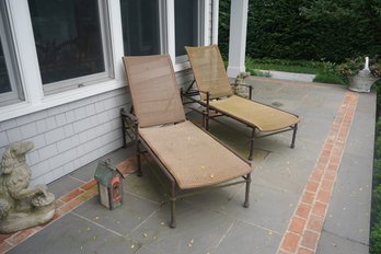 Brown Jordan Cast Aluminum Lounge Chairs With Pads