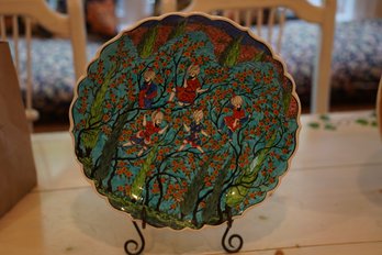Ceramic Hand Painted Plate With Stand