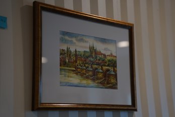 Prague Castle Original Dmitry Koptevskiy Watercolor Painting