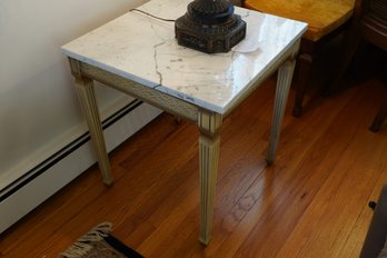 Beautiful Classical Style Marble Top End Table