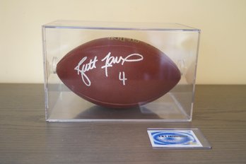 Real Brett Favre Autographed Football With COA