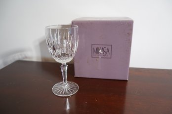 Set Of Four Cut Crystal Mikasa 'Old Dublin' Wine Goblets - With Box 1 Of 2