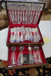 Beautiful New And Wrapped In Box International Fine Silverplate Flatware - Set Of 12 And 5 Servers - 66 PCS.