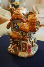 Vintage Ceramic Village Store Cookie Jar